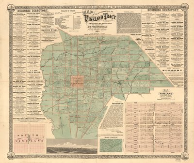 Mostra delle proprietà immobiliari e dei nomi dei proprietari. Copre la città di Vineland e il comune di Landis da A. F. Wrotnowski